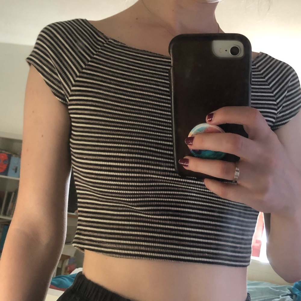 Brandy Melville striped crop top